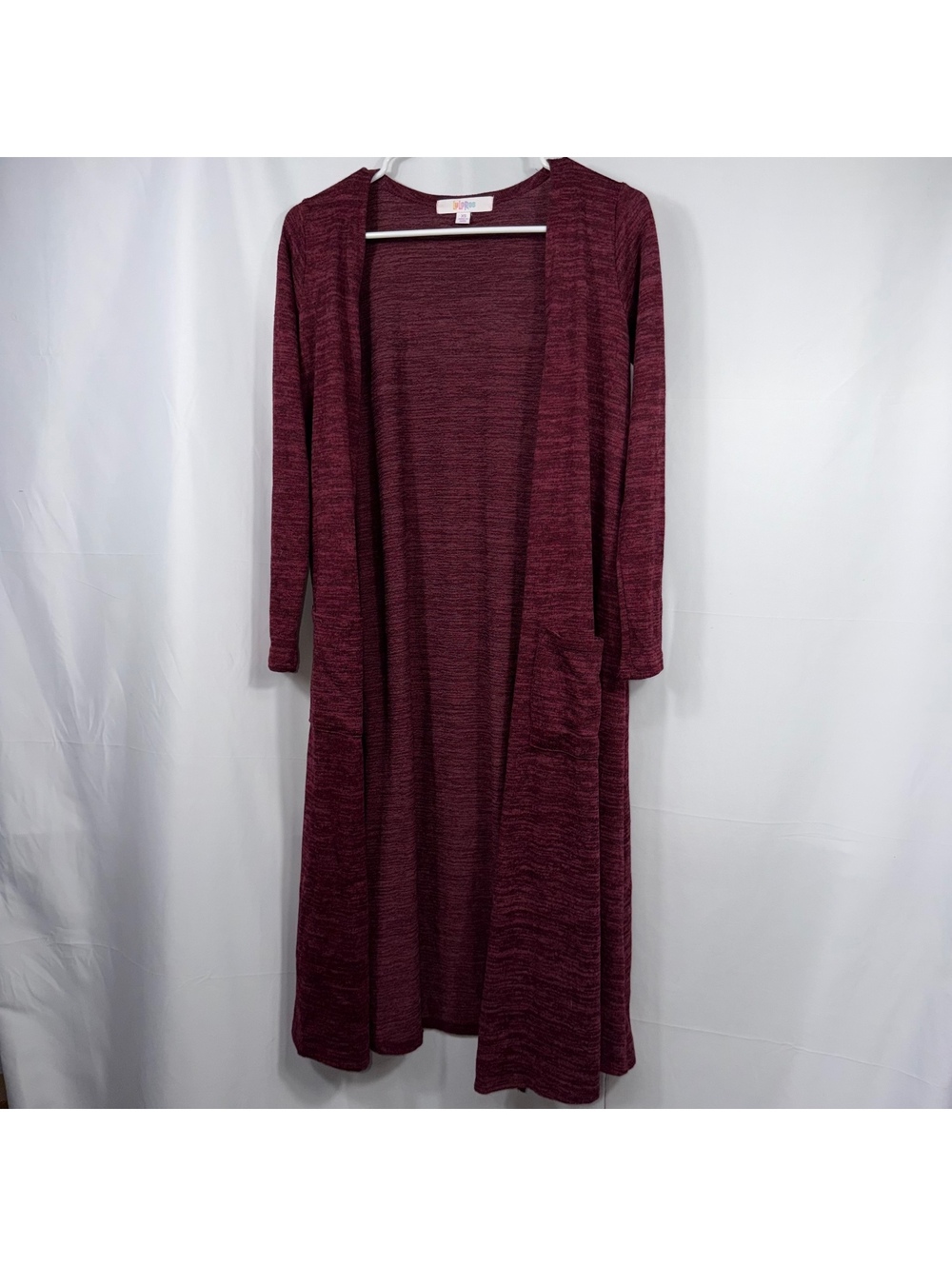 LuLaRoe Sarah XS Burgundy Long Duster Cardigan